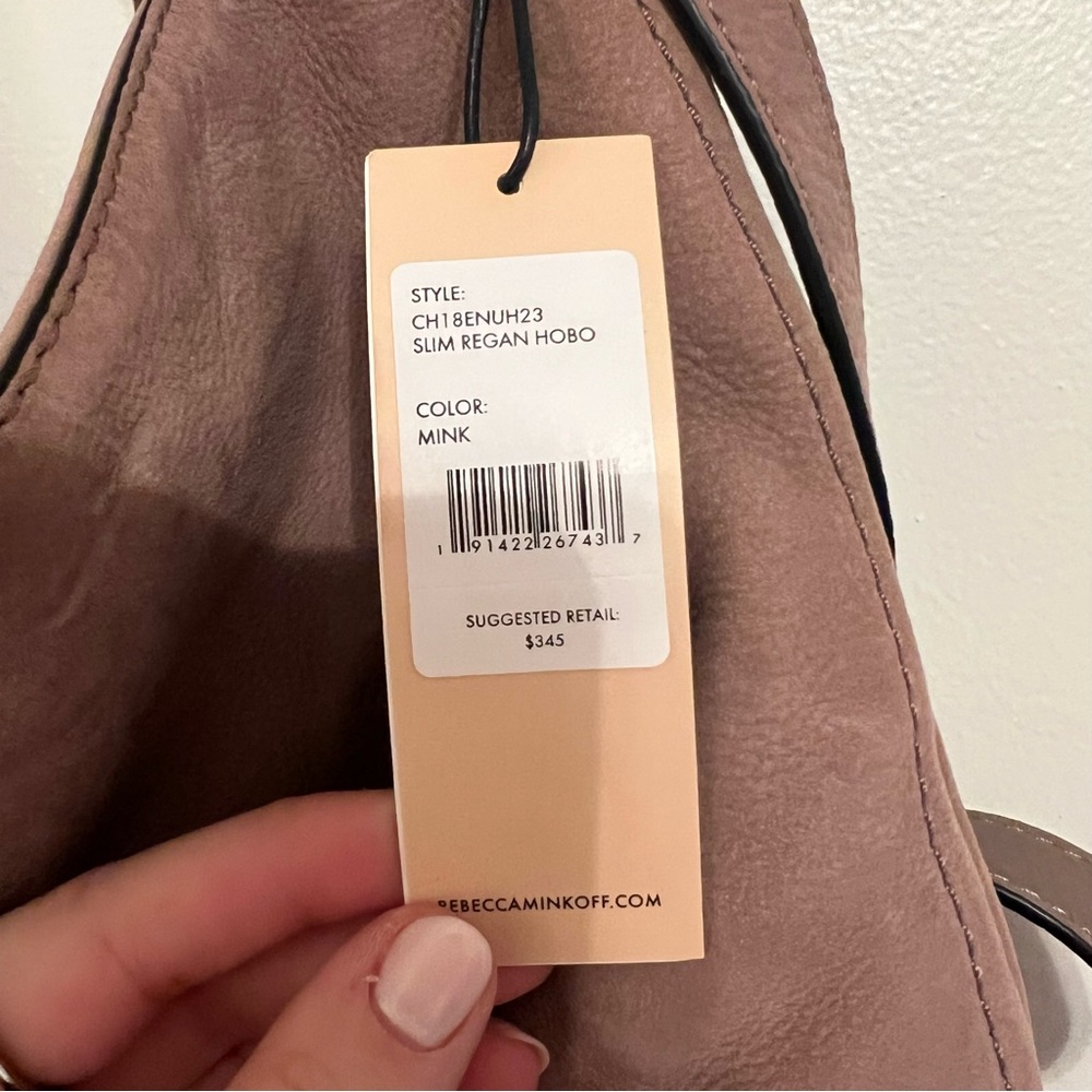 {Rebecca Minkoff} Slim Regan boho bag mauve/dusty rose leather - Picture 3 of 6